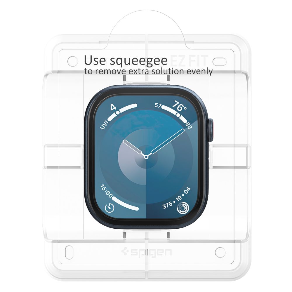 Spigen Apple Watch 10 (46mm) aizsargstikls Elite Shield EZ FIT, 2 gab., caurspīdīgs