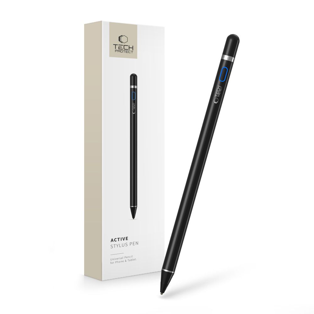 Tech-Protect Active Stylus Pen viedierīcēm, Melna