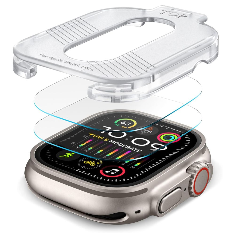 TECH-PROTECT RŪDĪTĀ STIKLA SUPREME KOMPLEKTS 2 GAB. APPLE WATCH ULTRA 1 / (49 MM) CAURSPĪDĪGS | TEMPERED GLASS SET...