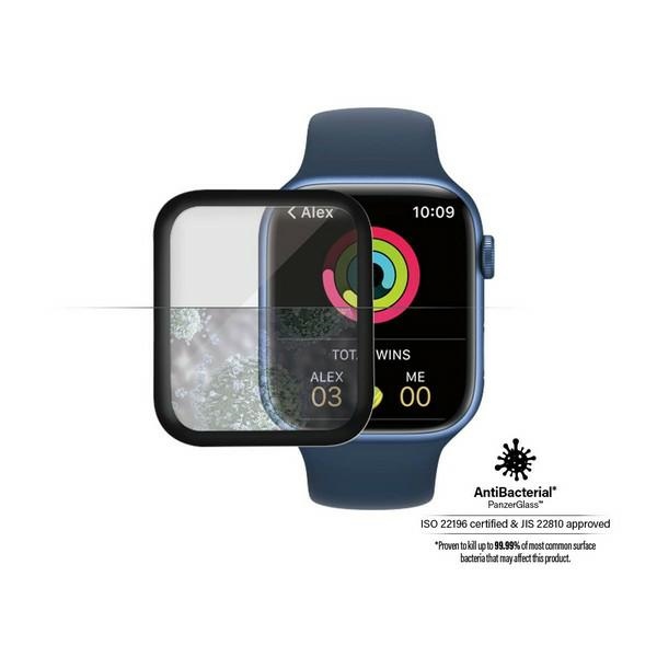 PanzerGlass Curved rūdītais aizsargstikls Apple Watch 7 (45mm), melns