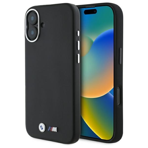 BMW iPhone 16 Plus vāciņš M Smooth Full Wrapped Metal MagSafe, melns