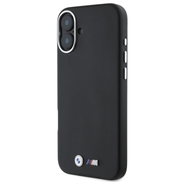 BMW iPhone 16 Plus vāciņš M Smooth Full Wrapped Metal MagSafe, melns