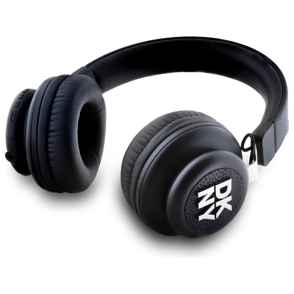 DKNY Metal Logo bezvadu Bluetooth austiņas, melnas