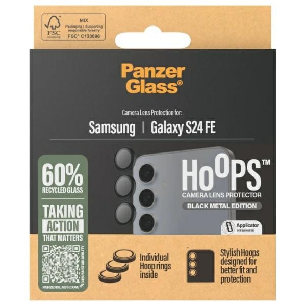 PanzerGlass Hoops Camera Sam S23 FE S711 black/black 1464 kameras lēcas aizsargapvalks optikas gredzeni | lens...