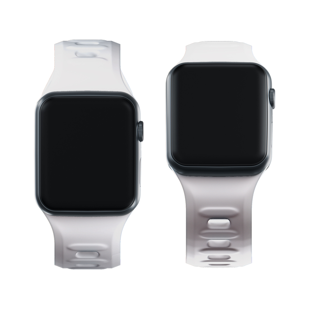 3mk Apple Watch 42 / 44 / 45 / 49 mm silikona siksniņa, balta