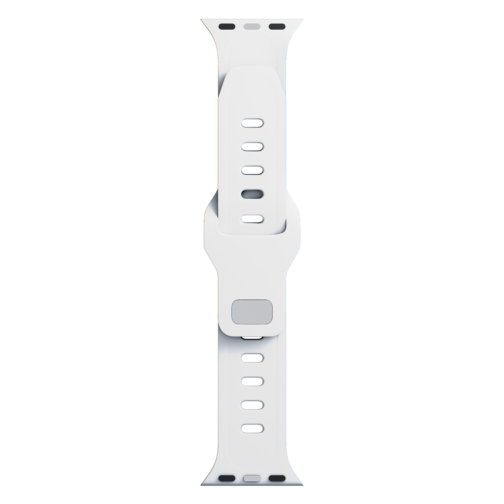 3mk Apple Watch 42 / 44 / 45 / 49 mm silikona siksniņa, balta