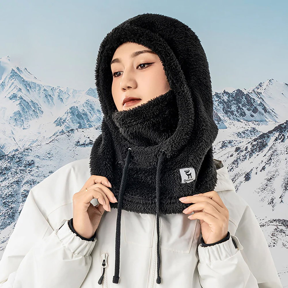 Qunature Arctic Velvet ziemas slēpošanas maska, izmērs L, melna