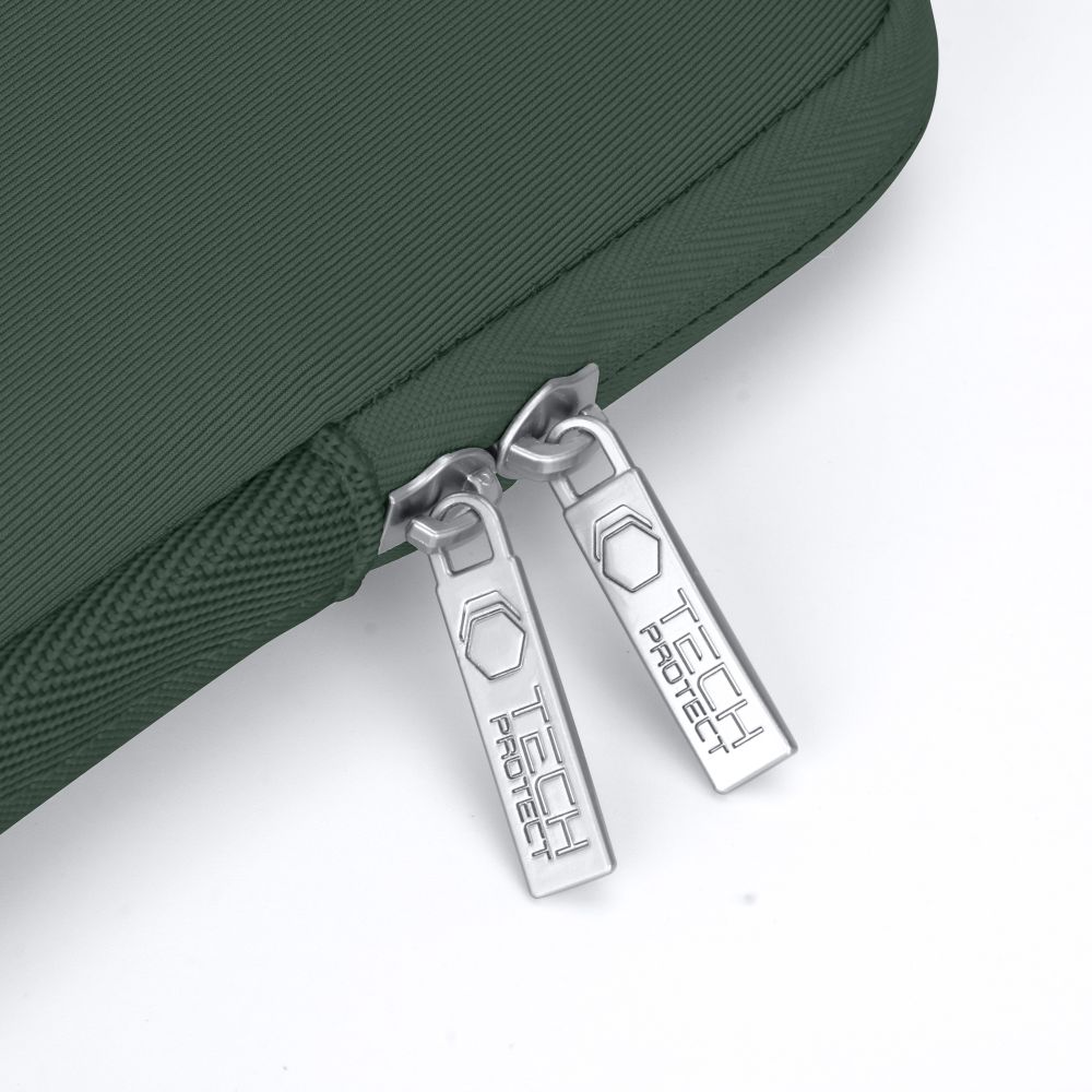 Tech-Protect Neoslim 15-16\" klēpjdatora soma ar piederumu maciņu, zaļa