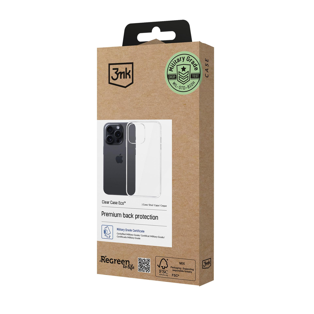 3mk Protection Apple iPhone 15 Pro Max vāciņš Clear Case Eco, caurspīdīgs