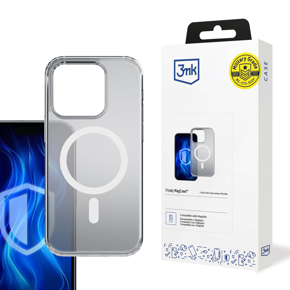 3mk Frosty MagCase iPhone 15 Pro Max vāciņš, balts
