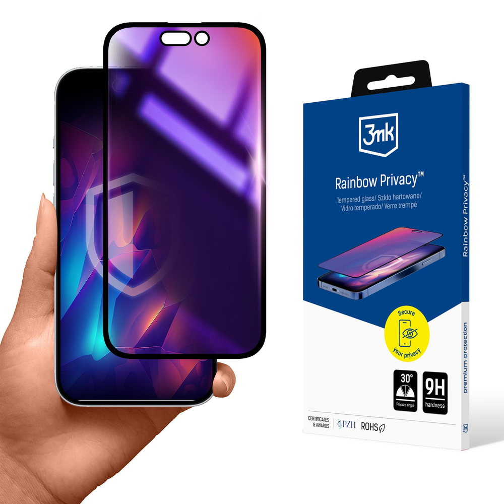 3mk Rainbow Privacy aizsargstikls Apple iPhone 15 Pro Max