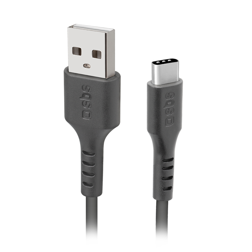 SBS USB-A - USB-C kabelis 1m, melns