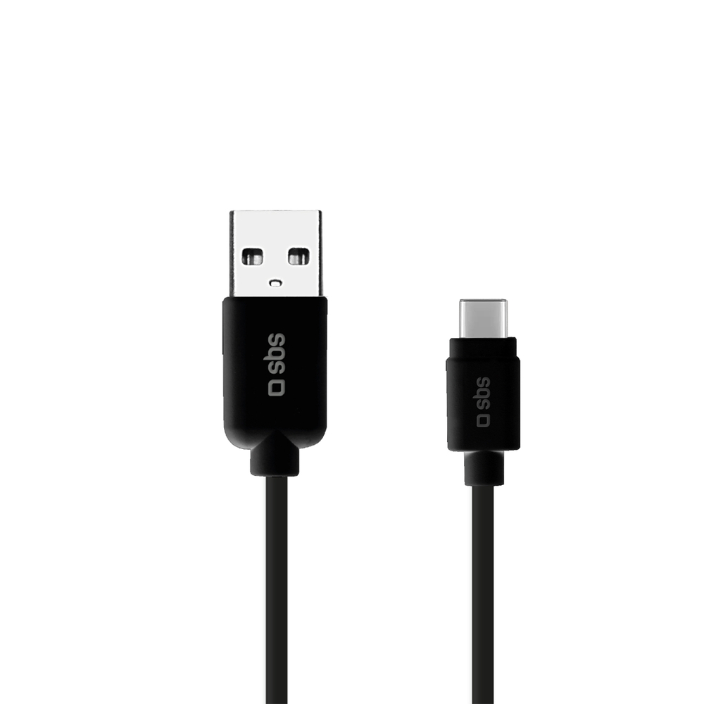 SBS USB-A - USB-C kabelis 1m, melns