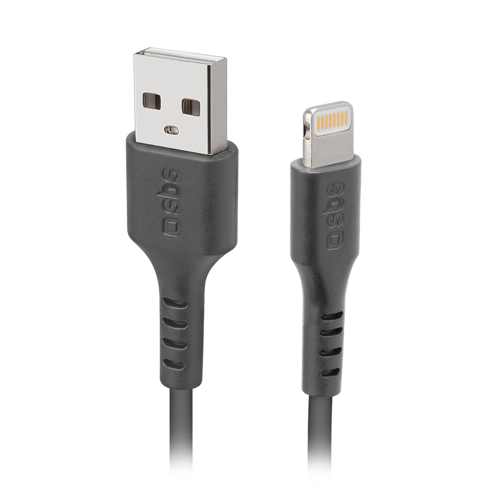 SBS USB-A - Lightning kabelis 1m MFi Certified, melns