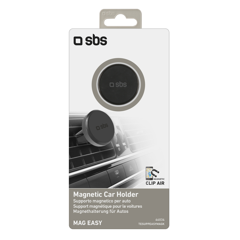 Sbs TESUPPEASYMAGK magnētisks auto turētājs ventilācijas režģim, melns