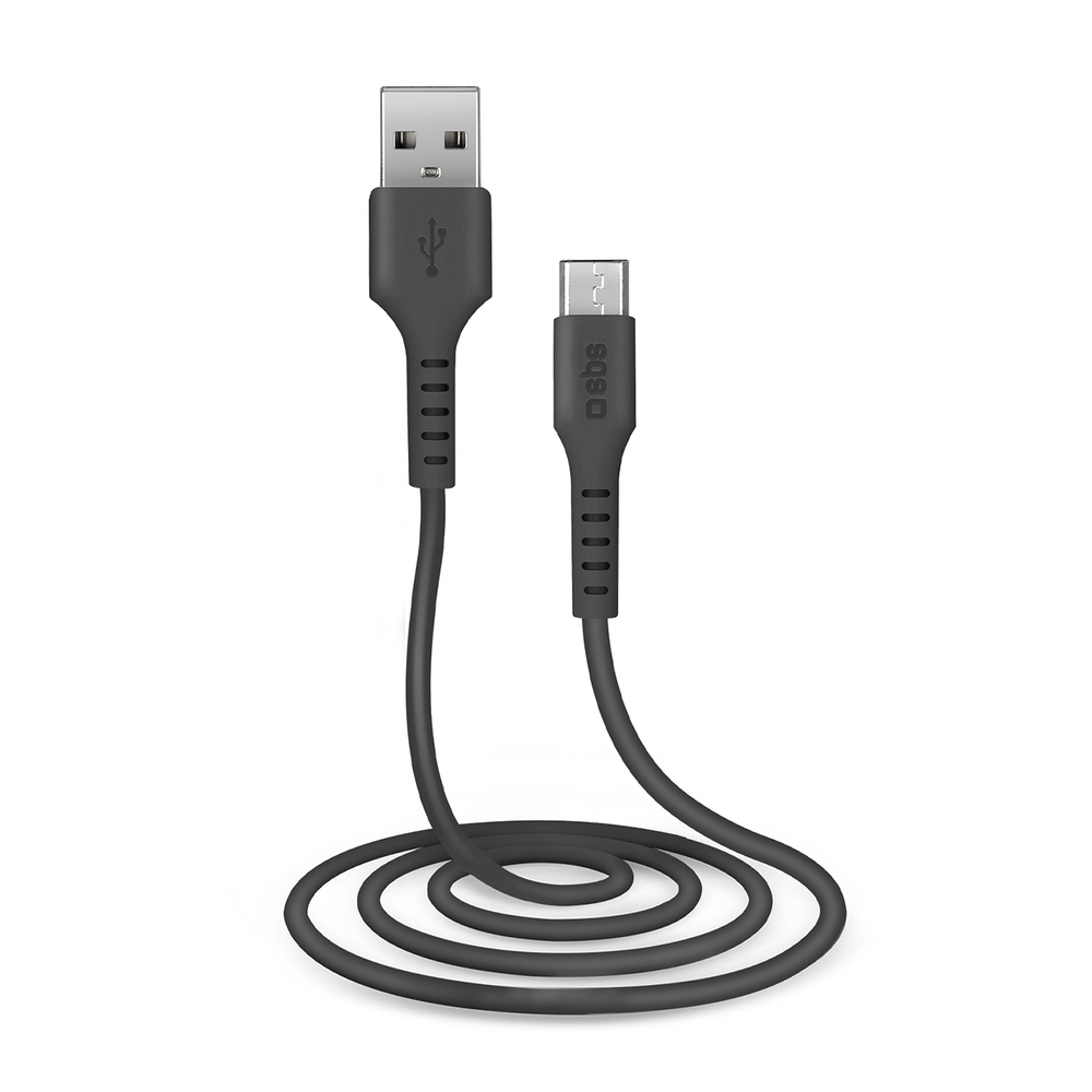 SBS LTHL200 USB-A - Micro-USB kabelis 1m, melns