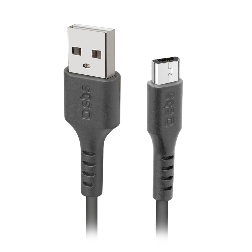 Sbs USB-A - Micro-USB kabelis 2 m TECABLEMICRO2K, melns