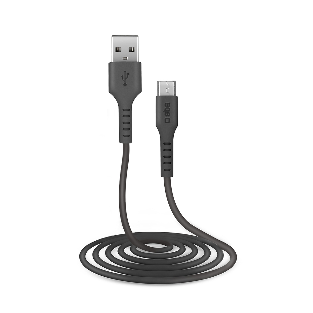 Sbs USB-A - Micro-USB kabelis 2 m TECABLEMICRO2K, melns