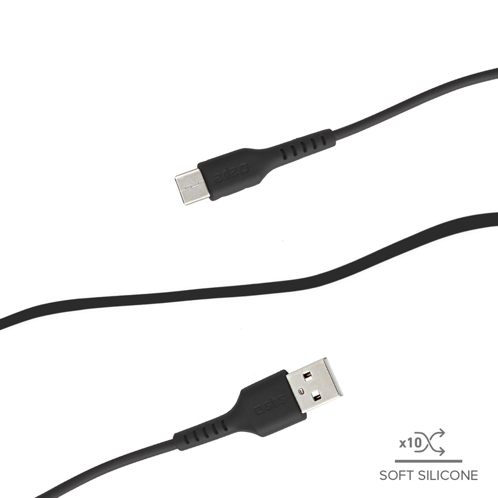 Sbs USB-A - Micro-USB kabelis 2 m TECABLEMICRO2K, melns