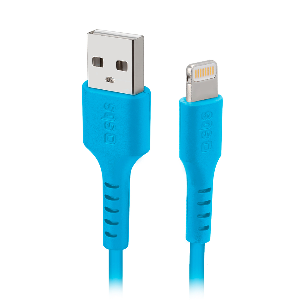 SBS USB-A - Lightning kabelis (MFi), 1m, zils