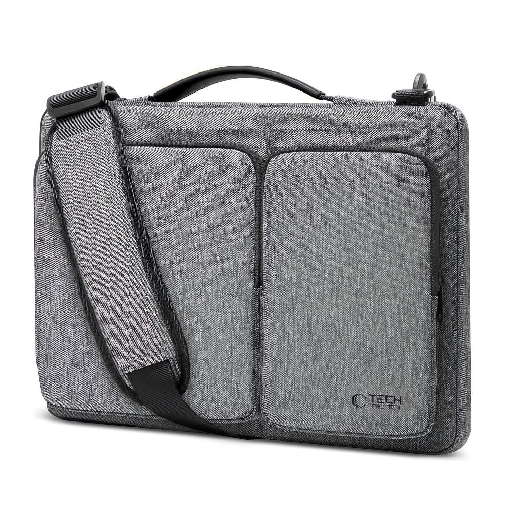 Tech-Protect Defender Bag 13-14\" klēpjdatora soma, pelēka