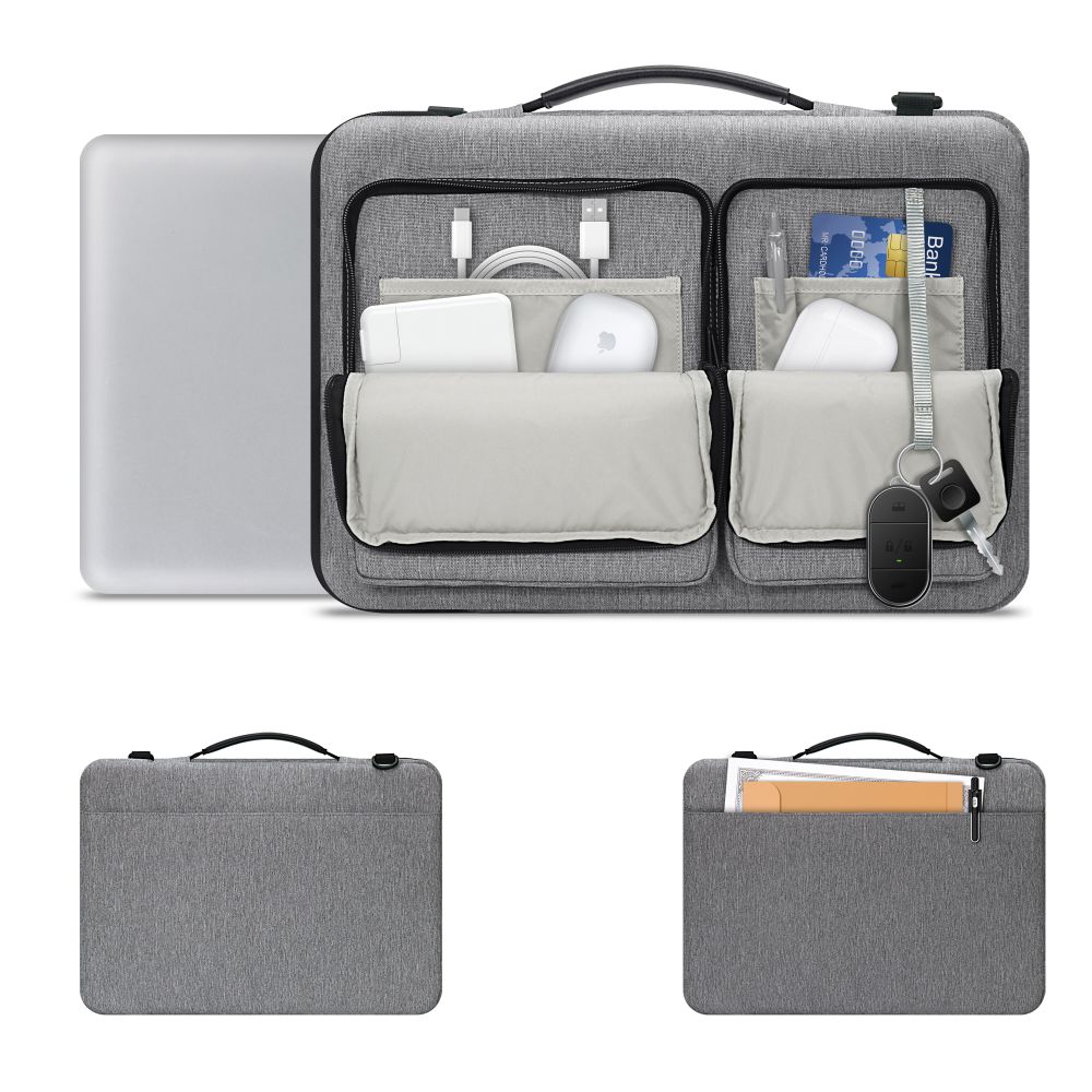 Tech-Protect Defender Bag 13-14\" klēpjdatora soma, pelēka