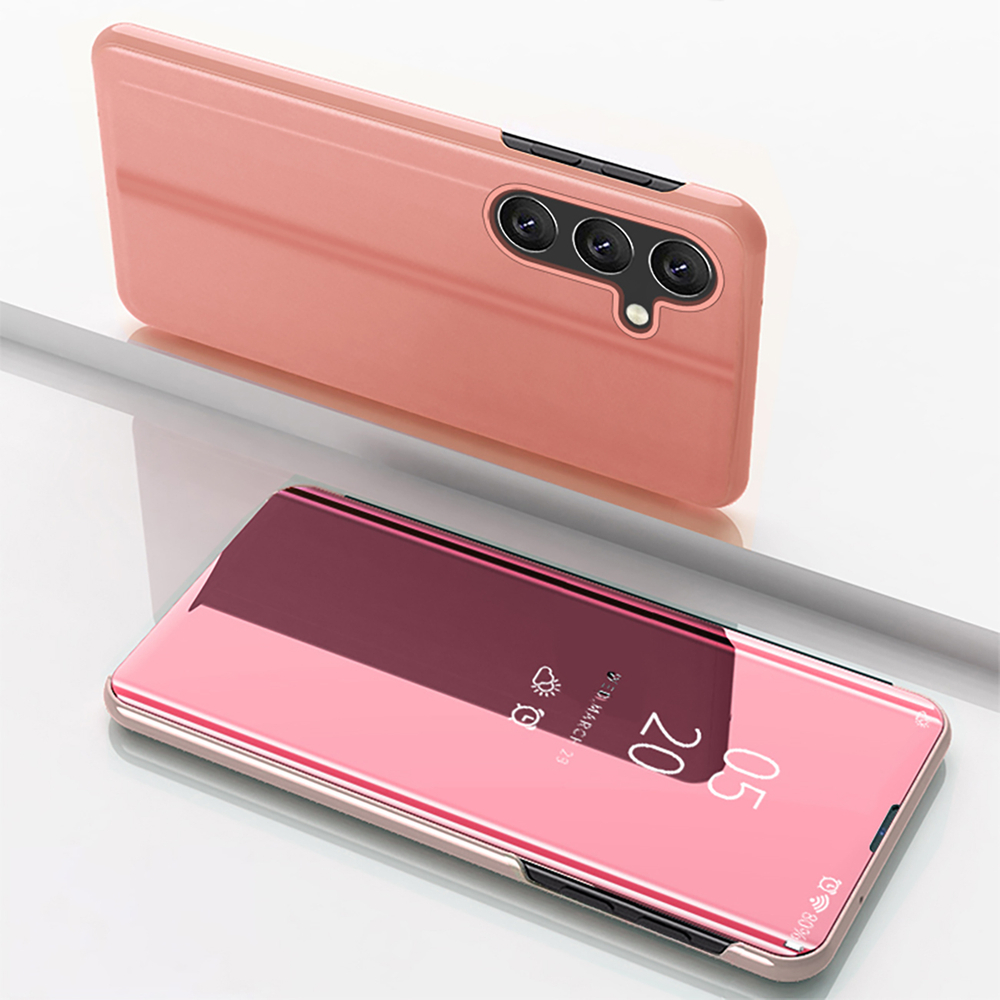 Hurtel Samsung Galaxy A26 atverams vāciņš maciņš grāmatiņa Clear View Case, rozā