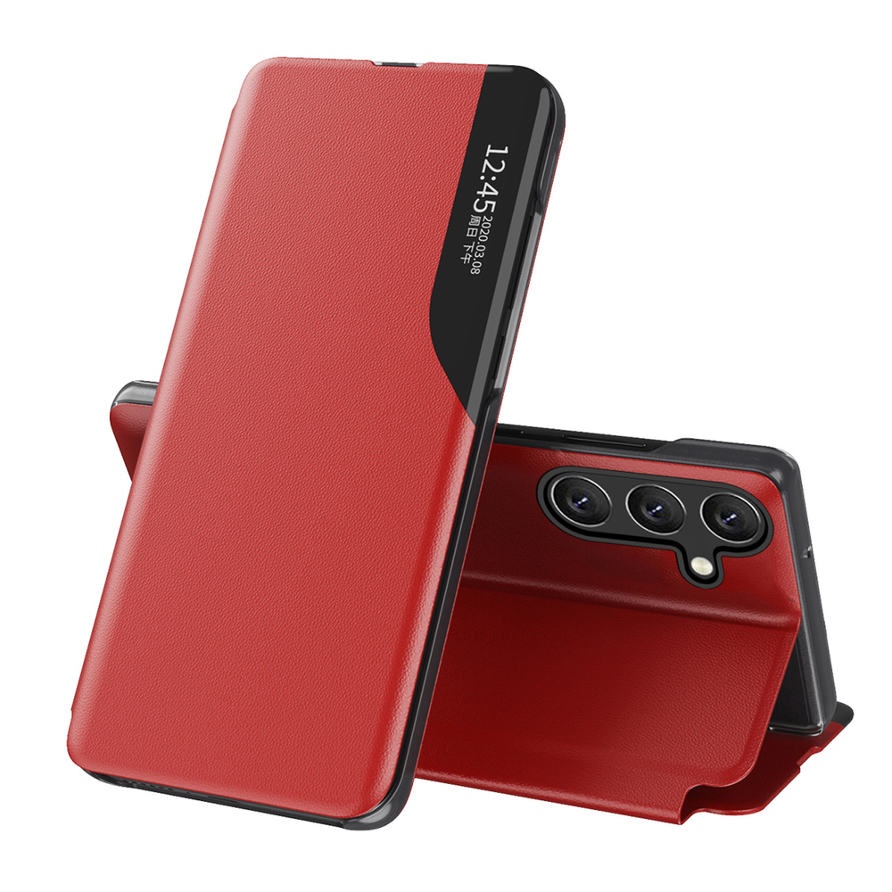 Hurtel Samsung Galaxy A26 atverams vāciņš maciņš grāmatiņa Eco Leather View Case, sarkans