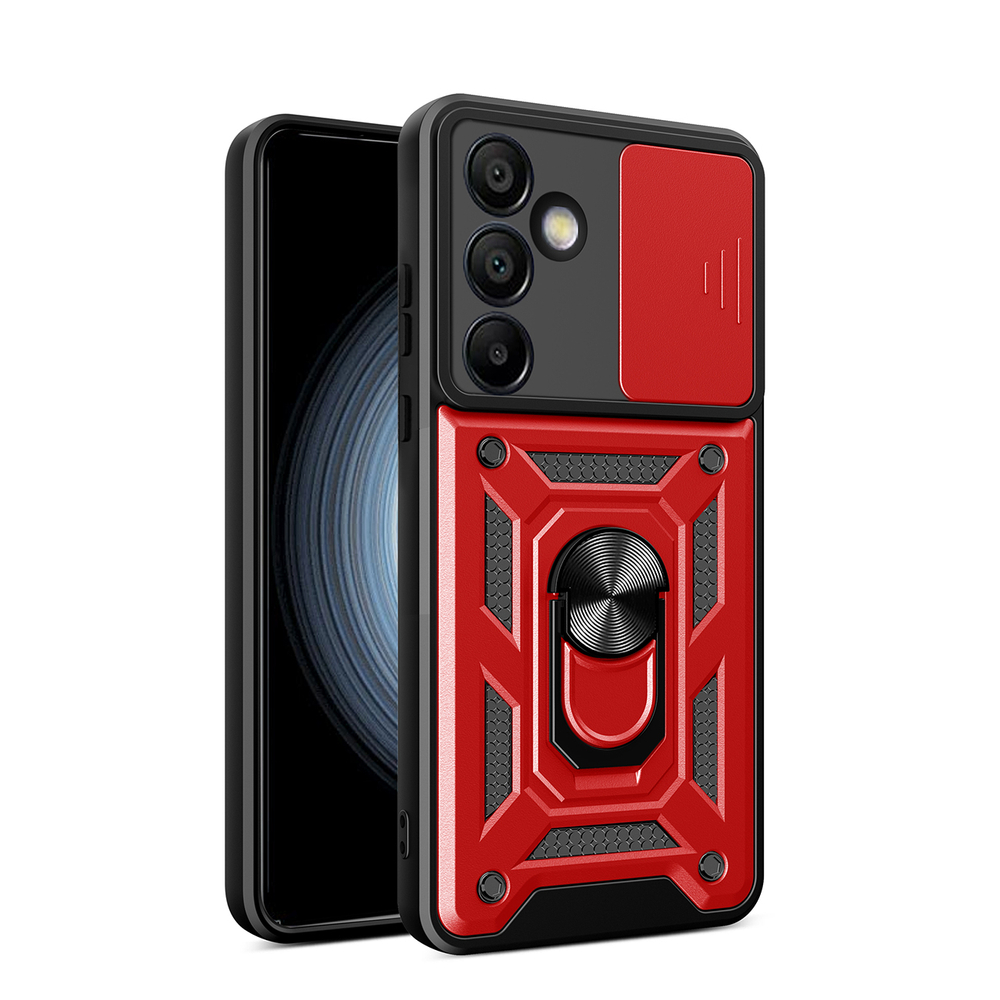 Hurtel Samsung Galaxy A26 vāciņš Hybrid Armor Camshield, sarkans