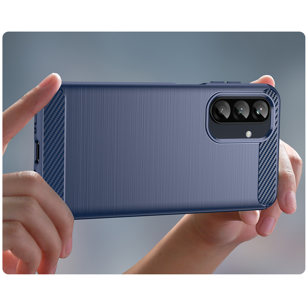 Carbon Case Samsung Galaxy A26 vāciņš, zils