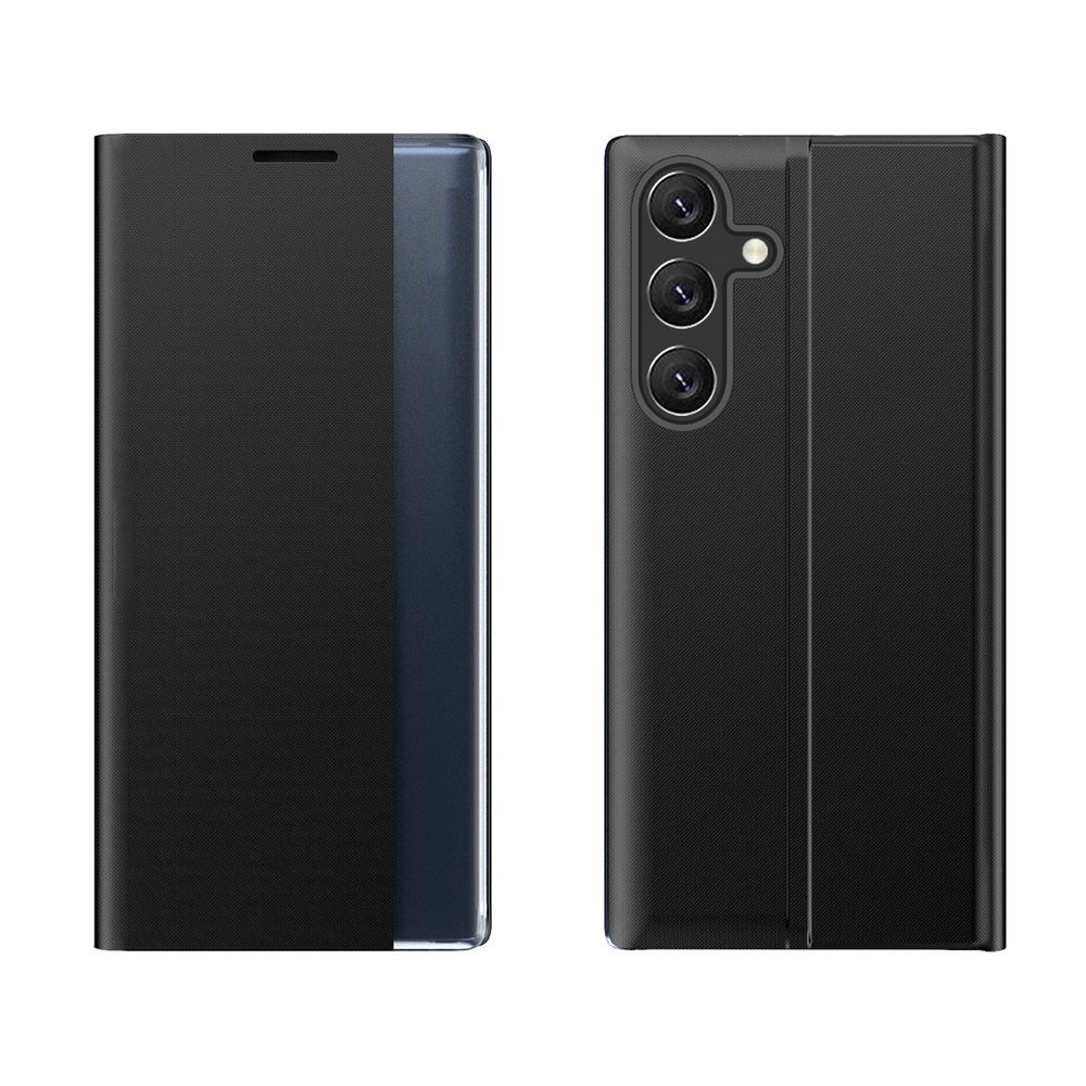 Hurtel Samsung Galaxy A36 atverams vāciņš maciņš grāmatiņa New Sleep Case, melns