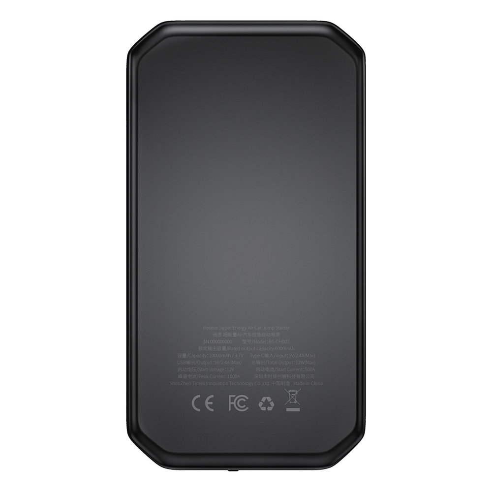 Baseus Super Energy Air sērijas auto starteris (10000mAh, 1000A maksimālā strāva), melns klasteris | Series Car...