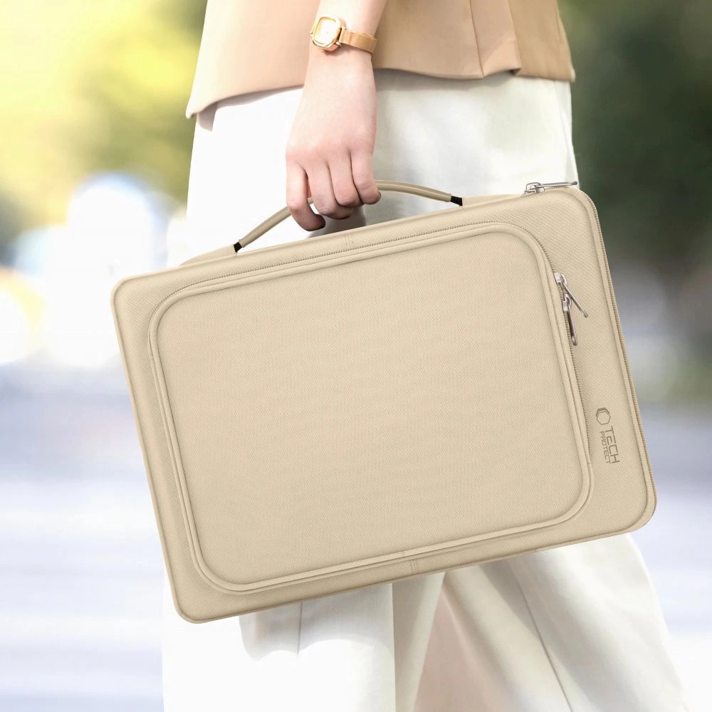 Tech-Protect Basic Bag klēpjdatora soma 13-14\", bēša