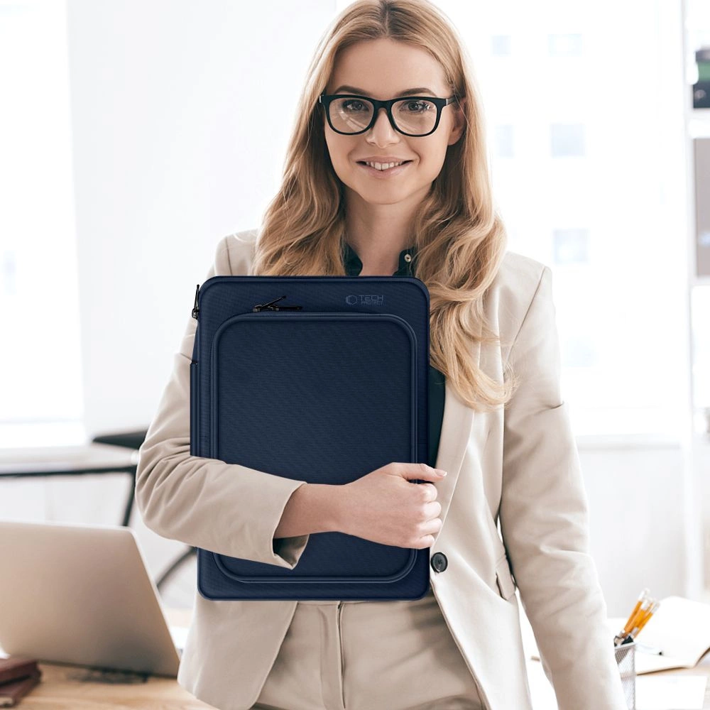 Tech-Protect Basic Bag soma klēpjdatoram 15-16\", zila