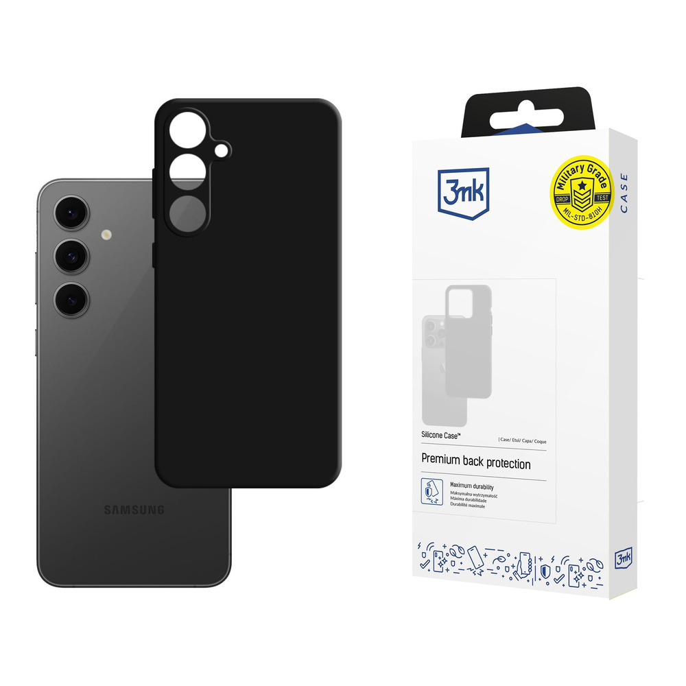 3Mk Protection Silicone Case vāciņš Samsung Galaxy S24 FE, melns