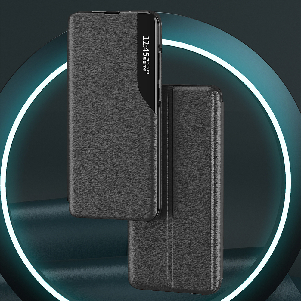 Hurtel Samsung Galaxy S24 FE atverams vāciņš maciņš grāmatiņa Eco Leather View Case, melns