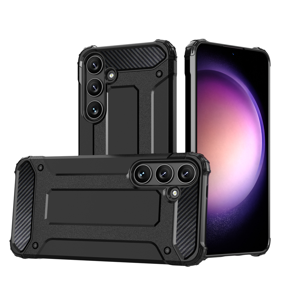 Hybrid Armor vāciņš Samsung Galaxy S24 FE telefonam, Melns