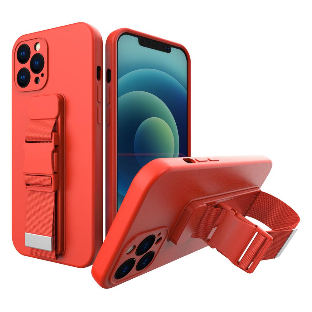 Samsung Galaxy S20 vāciņš ar aukliņu Rope Case, sarkans