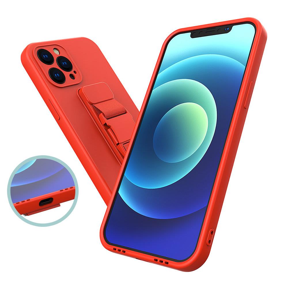 Samsung Galaxy S20 vāciņš ar aukliņu Rope Case, sarkans