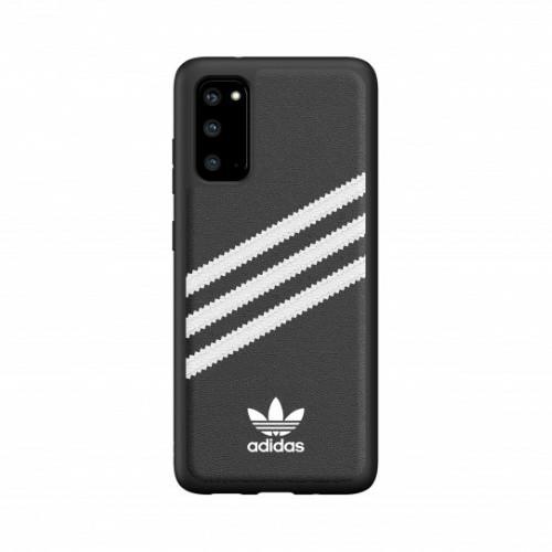 Adidas OR Izlietais PU telefona vāciņš maciņs Samsung Galaxy S20 - Melns un balts | Moulded Case Black and White