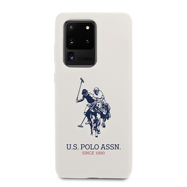 US Polo silikona kolekcijas vāciņš Samsung Galaxy S20 Ultra - White | Silicone Collection Phone Case Cover