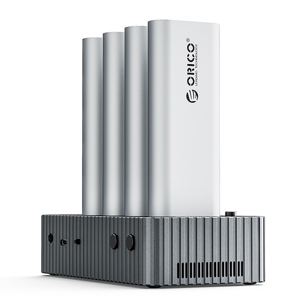 Orico IT48N-C 4 disku dokstacija ar M.2 NVME klonēšanas funkciju, pelēka