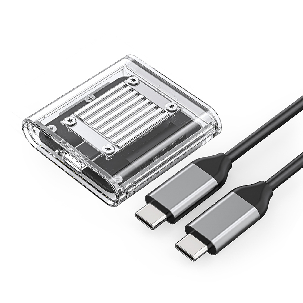 Orico TC20-M2-10G M.2 NVMe SSD ārējais disks, caurspīdīgs