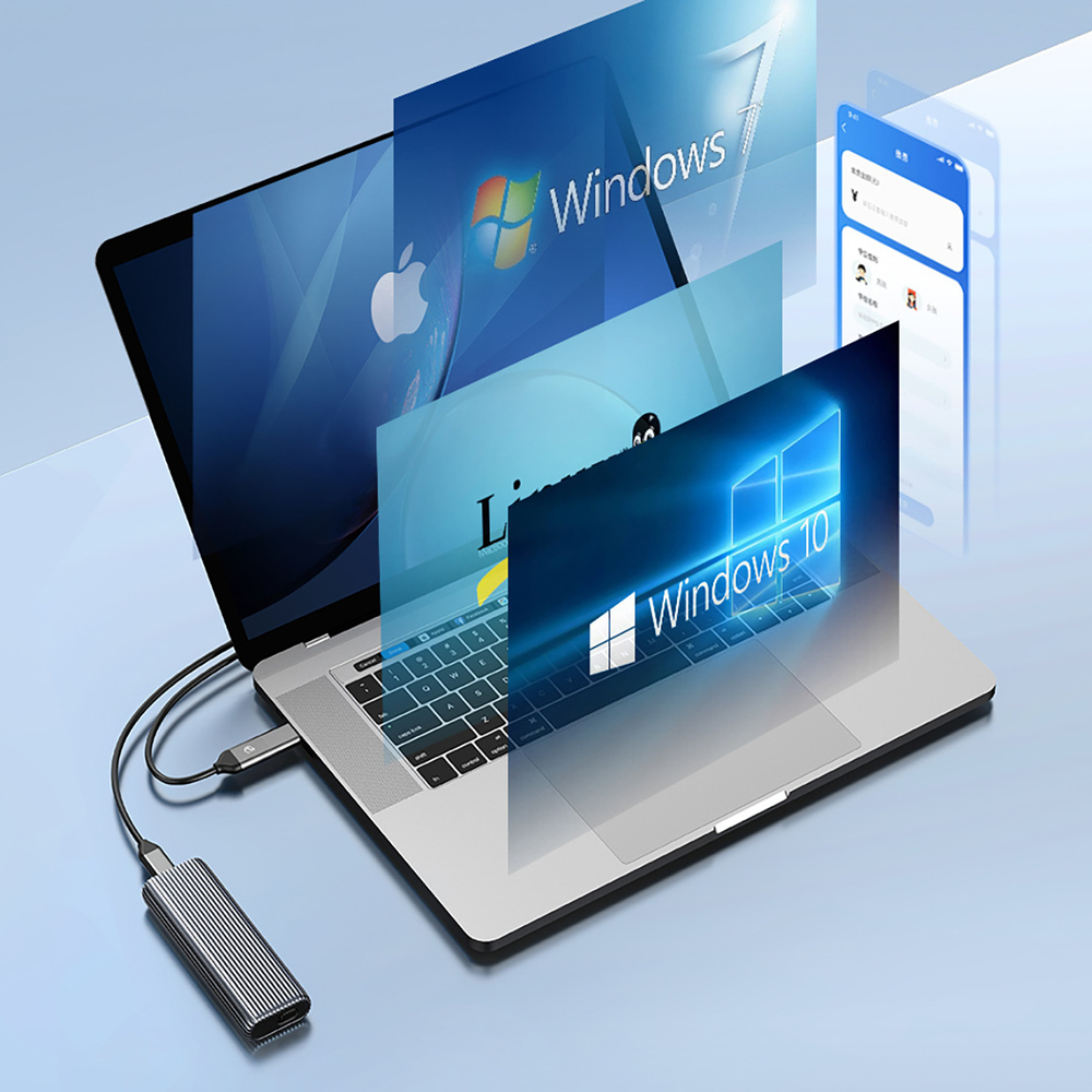 Orico AM2C3-G2 M.2 NVMe SSD ārējais disks korpuss, pelēks