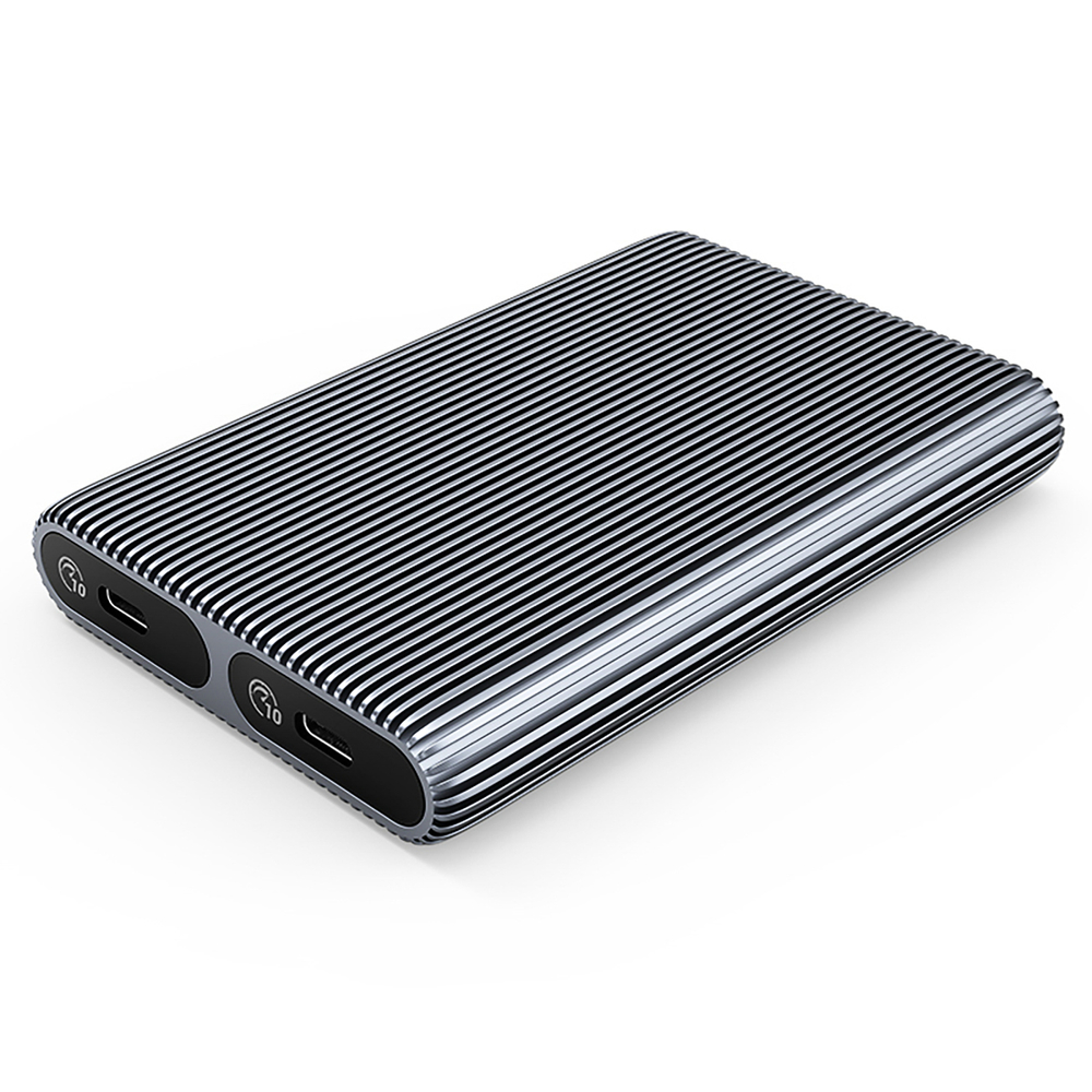 Orico AM2C3-2N divu M.2 NVMe SSD disku ietvars USB-C 3.2 10Gb/s, pelēks