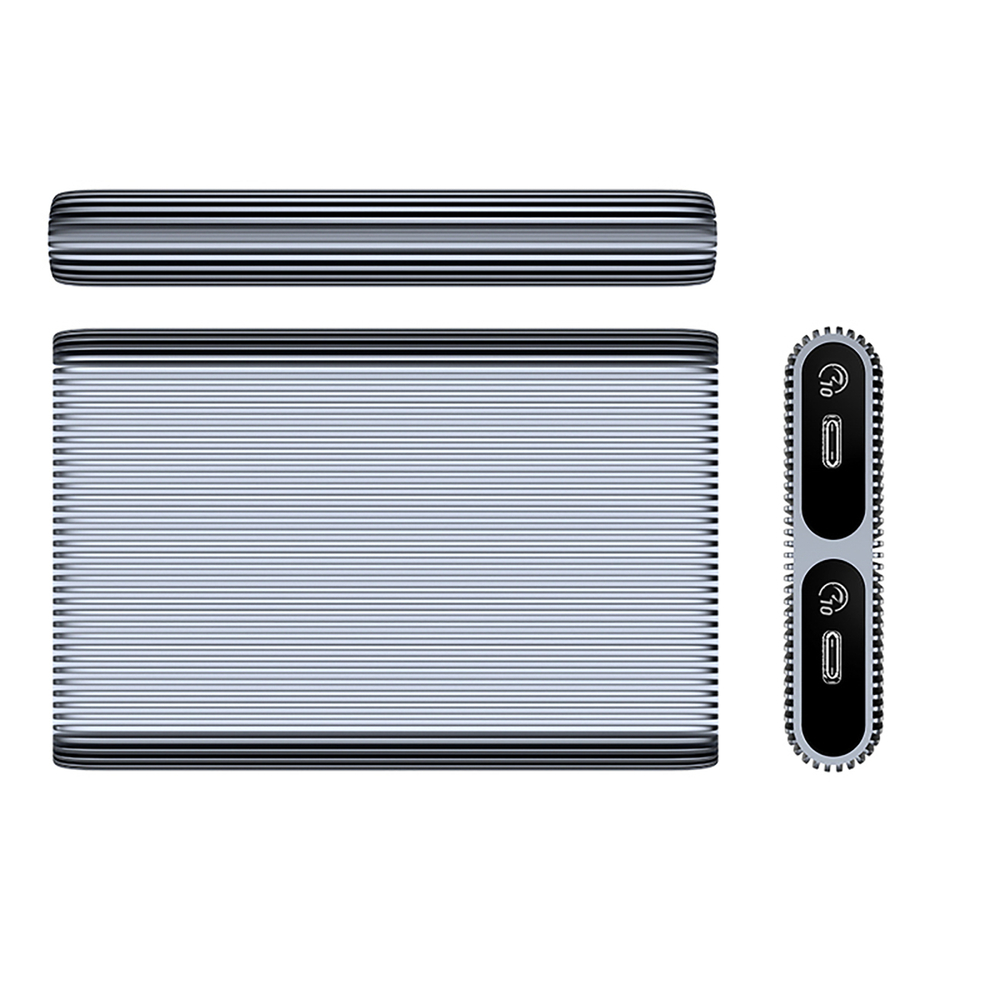 Orico AM2C3-2N divu M.2 NVMe SSD disku ietvars USB-C 3.2 10Gb/s, pelēks