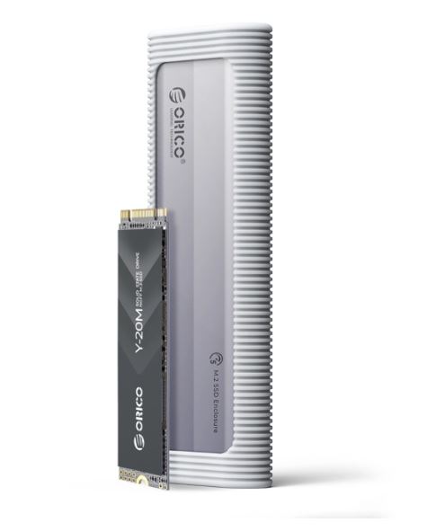 Orico AXM2F M.2 SATA SSD USB-C 3.2 diska korpuss, pelēks