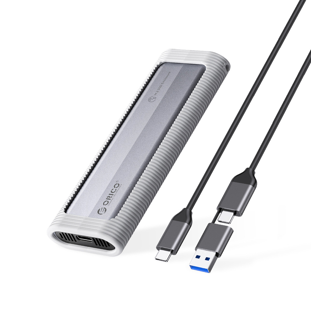 Orico AXM2F-V1 M.2 SATA NGFF USB-C ārējais diska futrālis, pelēks