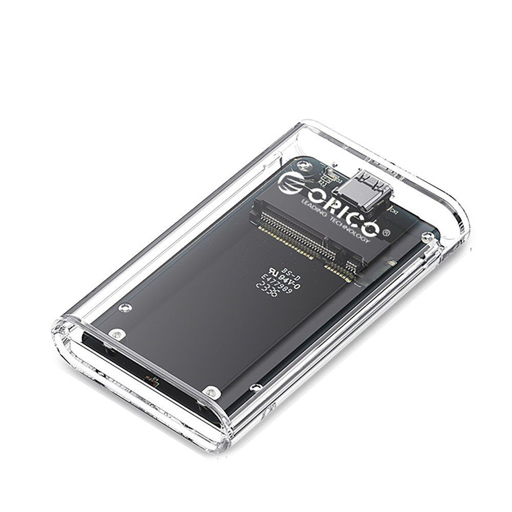 Orico TC10-MS mSATA USB-C 3.2 5Gb/s diska ietvars, caurspīdīgs