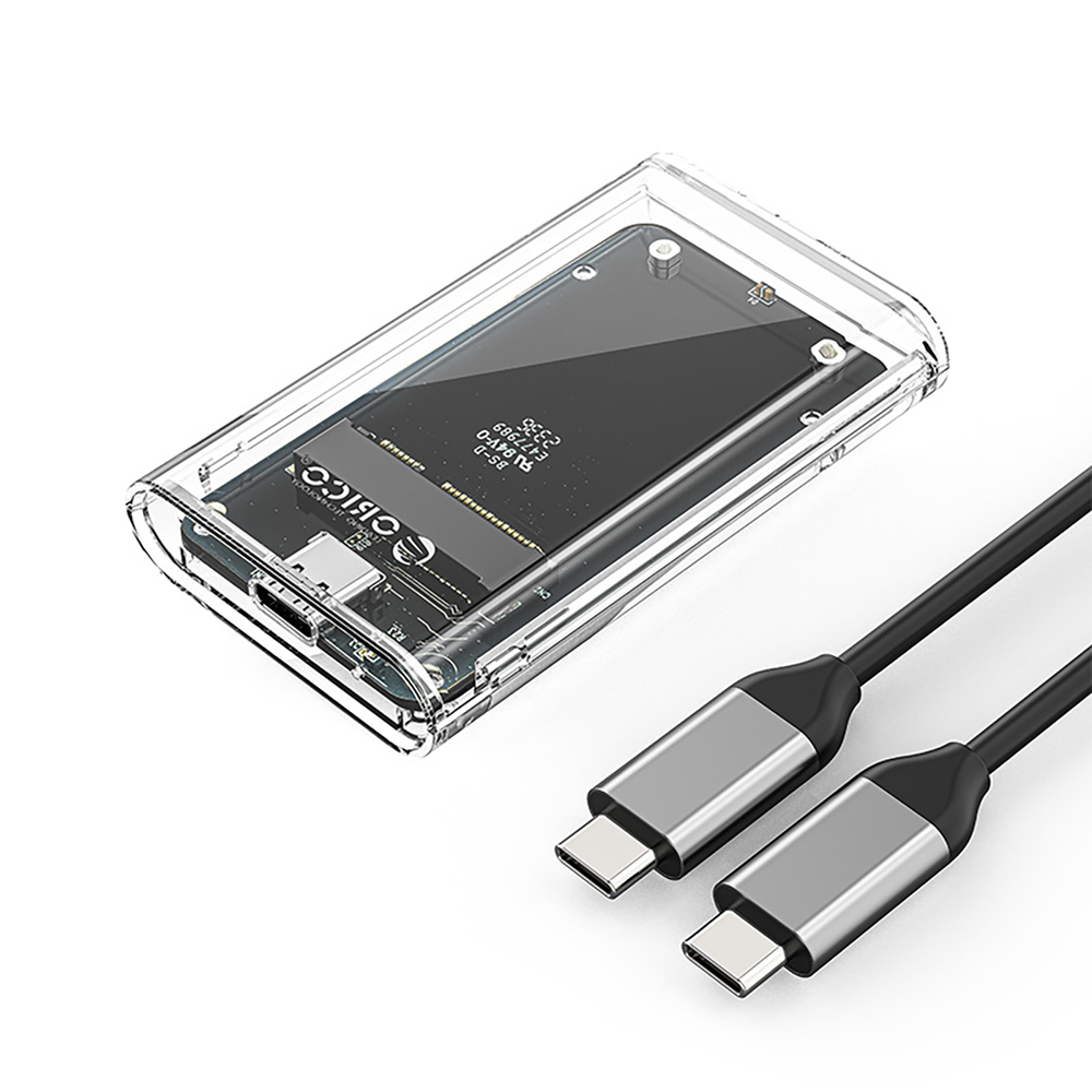 Orico TC10-MS mSATA USB-C 3.2 5Gb/s diska ietvars, caurspīdīgs